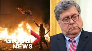 George Floyd protests: Barr says they have evidence ‘extremist groups’ involved in violent activity