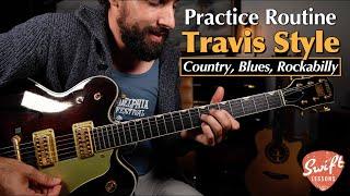 Travis Picking Practice Routine - Play By Yourself - Rockabilly, Country-Blues Guitar Lesson