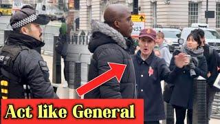 ANGRY VETERAN SCREAMS AND CONFRONTS A MAN AND HE DOES THIS! AT HORSE GUARDS