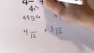 Adding Mixed Numbers