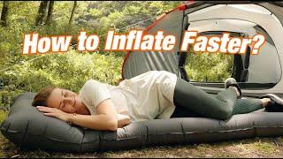 How to Inflate TOBTOS Extra Thick Sleeping Pad Faster with Your Foot?