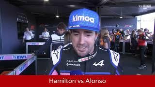 Lewis Hamilton and Fernando Alonso post race interview after spa incident #f12022 #belgiangp