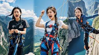 Bungee Jumping Scares Them Bungee Jumping With Rope In Beautiful Place#extreme