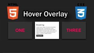 Card Hover Overlay Effects Using HTML CSS | Responsive design