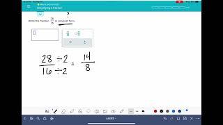 ALEKS: Simplifying a fraction