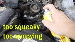 Short Term Fix Annoying Serpentine Belt Squeal Noise - Belt Dressing Spray