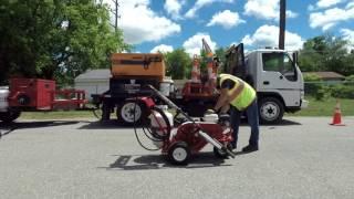 Crack Filling Parking Lot