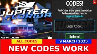 *NEW CODES* [REVAMP!]  Jupiter Florida BETA CARS ROBLOX | ALL CODES | MARCH 9, 2025