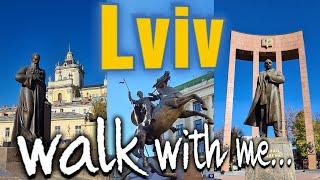 Lviv Rynok Square to Lviv Train Station - Walk with me - Ukraine Travel Guide by an Englishman