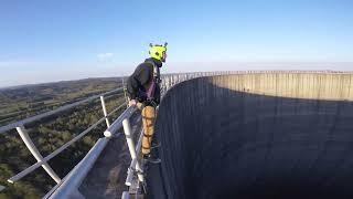 Nuclear cooling tower BASE jump