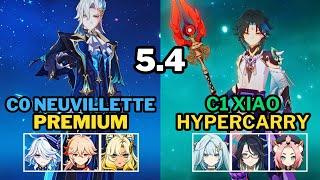 [Spiral Abyss 5.4] C0 Neuvillette C0 Furina Premium & C1 Xiao C2 Xianyun Hypercarry | Genshin Impact