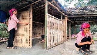 The mother finished the bamboo wall and cleaned the kitchen neatly after taking medicine for the flu