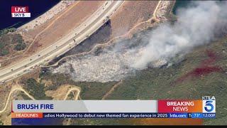 Brush fire breaks out near Grapevine