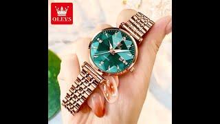 OLEVS 5536 Green Dial Watch || Easy Shopping Zone || Bangla Watch Tutorial ||