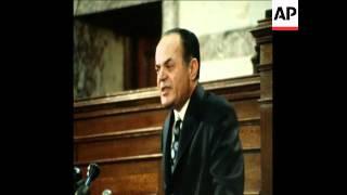 SYND 17-12-72 GREEK PRIME MINISTER GEORGIOS PAPADOPULOS SPEAKS IN PARLIAMENT