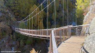 Italien - Südtirol - Naturns - Lahnbach - traumhaft schöne Fussgängerhängebrücke