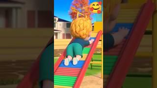 One Two Three Learn NumberWith Slide| Youtube Kids Chiku miku Chung Rhymes #kindergartensong #shorts