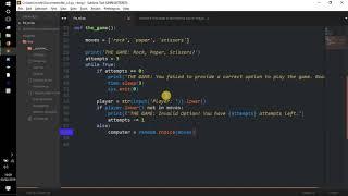 Python Tutorial - || Python text based game || Rock, Paper, Scissors against computer with score ||