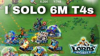 Lords Mobile| I SOLO DOWN 6M T4 TARGET  - FURIOUS KILLERS K:36!