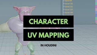 Setting Up a Character UV Map for a Character in Houdini 16