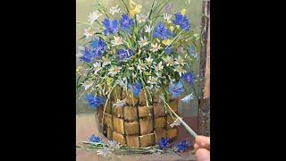 wild flowers полевые цветы oil painting #art #painting #oilpainting #stepbysteppaintingforbeginners