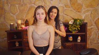 Nelly & Iquiadma in a relaxing energy cleansing & ASMR massage with soft sounds to help you sleep 