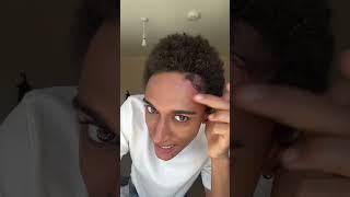 My sister tries to give me EDGES #hair #hairstyle #haircut