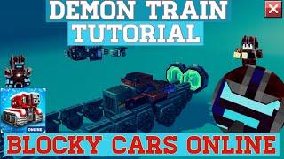 “New” Demon Train ( TUTORIAL ) BLOCKY CARS ONLINE