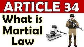 Article 34 of indian constitution|Martial Law & Fundamental rights|indian polity|laxmikanth|upsc