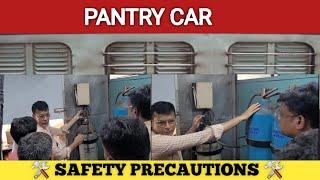 Train Lighting  Safety Precautions of Pantry Car(Coach) from my SSEE. #indianrailways #safetytips