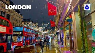 London’s FIRST Snow, Sleet & Rain Walk in 2025 ️ West End Snow Tour | Central London Walking Tour