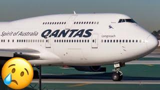 FAREWELL TO THE QUEEN! Qantas Boeing 747-400 (B744) departs Los Angeles