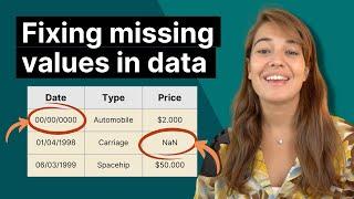 How to fix missing values in your data