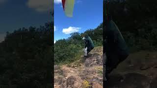 Tip toe cliff launch #paragliding #flightschool