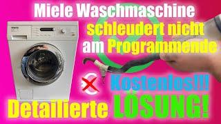 Miele Waschmaschine | Schleudert nicht bzw. nicht richtig am Ende vom Programm | F16