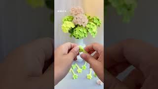 Let's make beautiful wooden hydrangeas. Handmade flowers