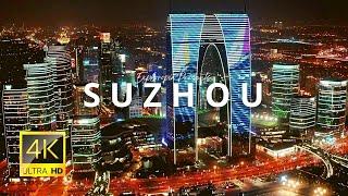 Suzhou, China  in 4K ULTRA HD 60FPS at night by Drone