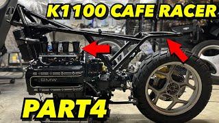 BMW K1100 CAFE RACER BUILD: REAR HOOP AND VELOCITY STACKS ￼