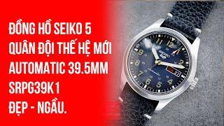 Đồng hồ Seiko 5 quân đội mẫu mới Automatic SRPG39K1 đồng hồ quân đội phong cách Thụy Sĩ.