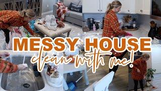 DISASTER CLEAN WITH ME | MESSY HOUSE CLEANING MOTIVATION | FALL CLEANI WITH ME |.Lauren Yarbrough