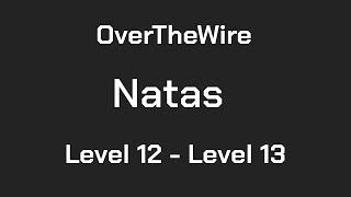 OverTheWire Natas Level 12 - Level 13