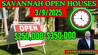 Savannah Open Houses 3/9/25 $250,000-$350,000 #savannahrealestate #realestate