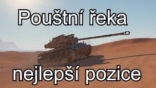 World of Tanks - Pouštní řeka - nejlepší pozice