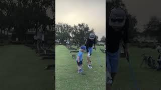 Teeing off with Dad! Baby Golfer's First Swing ️‍️