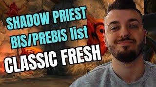 SHADOW PRIEST PRE-BIS / BIS PVP GEAR CLASSIC WOW FRESH (PHASE 1 & 2)