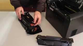 How To Replace Toner Cartridge CE278A/CRG128 To HP/Canon Printers