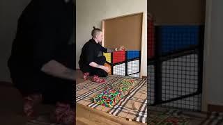 rubiks cube art out of rubik's cubes