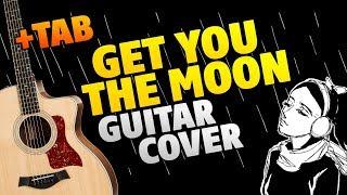 Kina – Get You The Moon (fingerstyle guitar cover with tabs and karaoke)