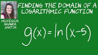 Finding the Domain of a Logarithmic Function