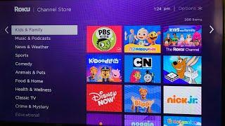 KIDS and Family friendly Streaming Service Apps on ROKU and other streaming devices.